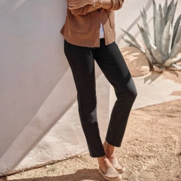 J. Jill Essential Slim Ankle Black Stretch Pull On Style Pants Size 12 - Picture 5 of 10